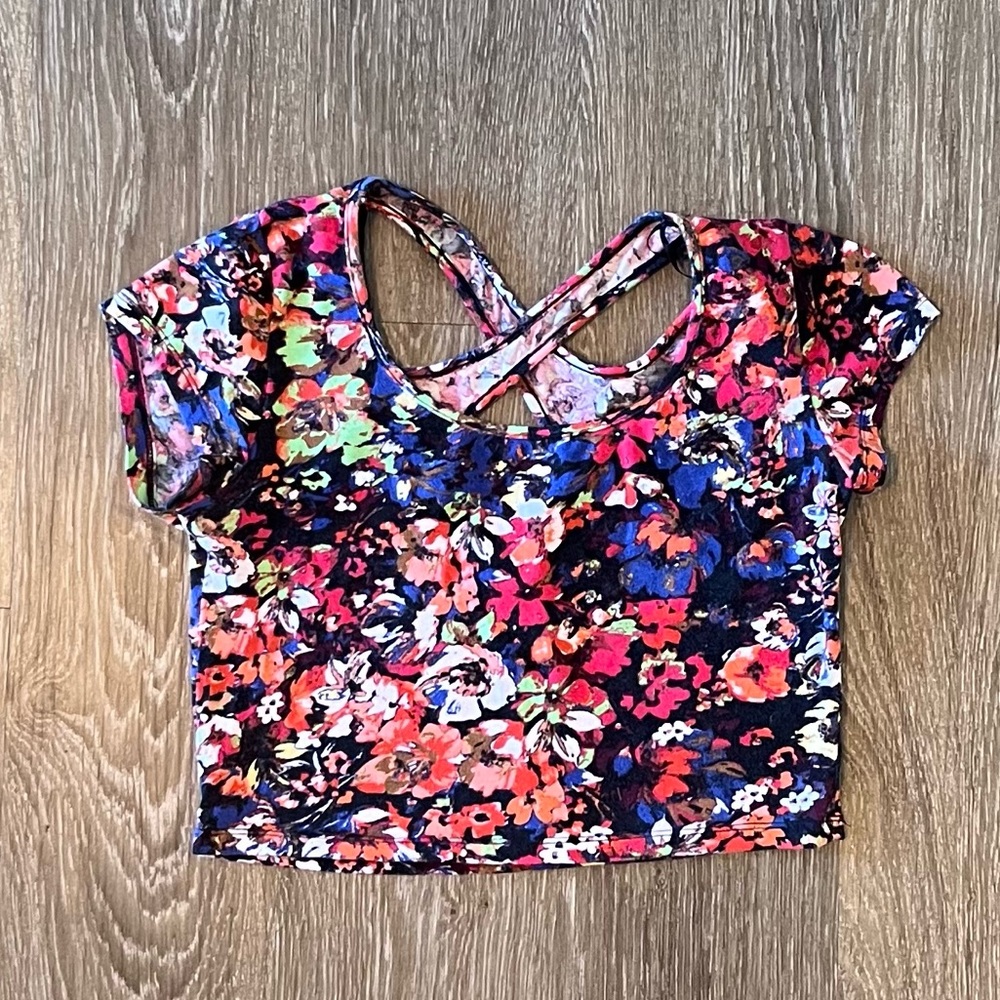 Ambiance Multicolor Floral Crop Top